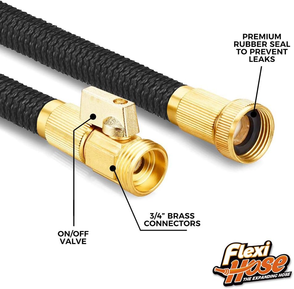 Flexi Hose Plus Expandable Garden Hose with 8 Function Nozzle, 50FT - 