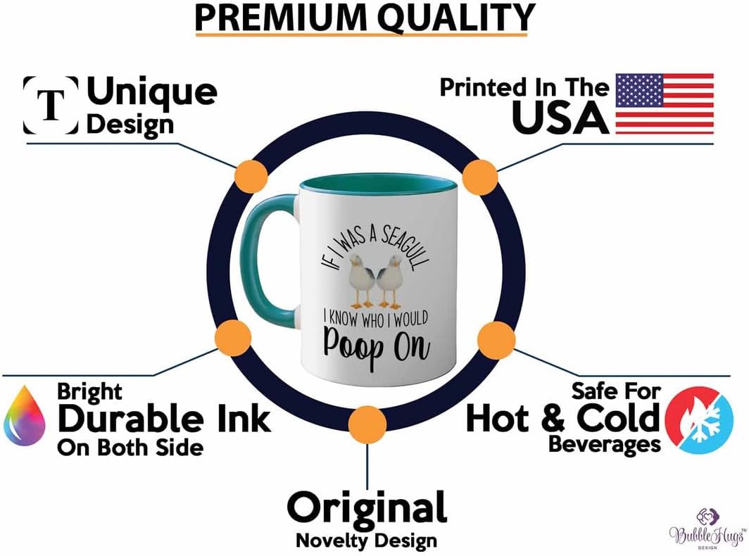 Bird Lover Two Tone Green Edition 11oz - Seagull Poop on - Hummingbird Nest Cage Parrot Dad Gardening Outdoor Birdwatcher Feeder