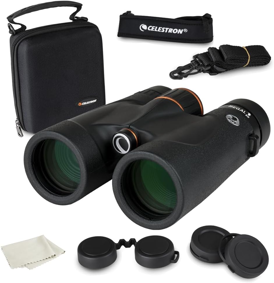 Celestron – Regal ED 8x42 Binoculars – Premium Optics for Birding, Hunting & Outdoor Use – Phase & Dielectric Coated BaK-4 Prisms – Fully Multi-Coated Glass – 4.9 ft Close Focus