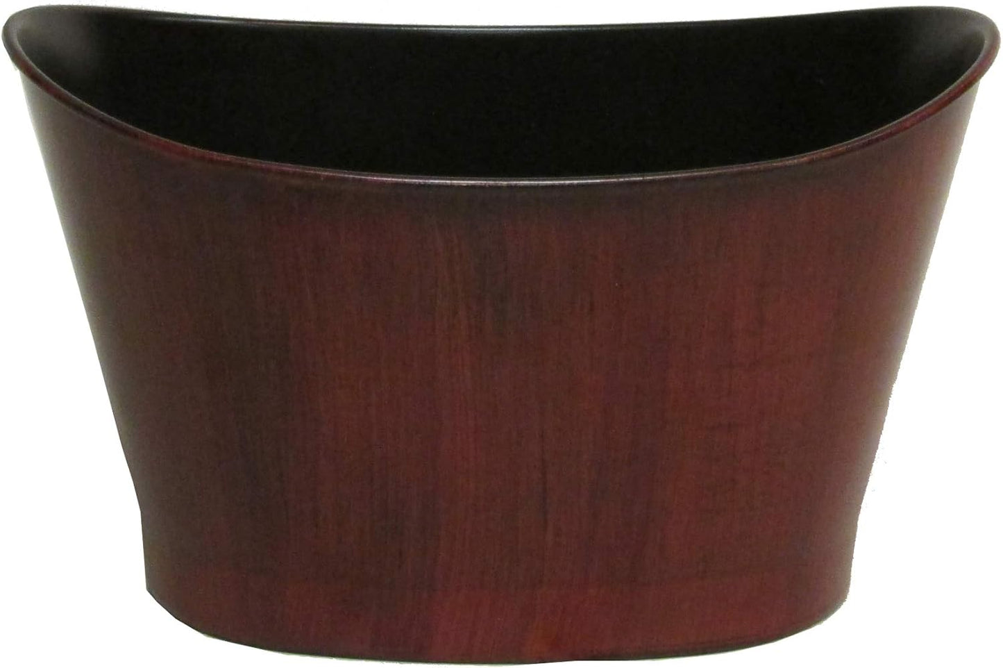 Admired by Nature Oval Oblong Boat Shaped Plastic Planter Pot - Brown & Black 10" Bowl - for Home Decor, Kitchens, Organization, Garden, Bathroom