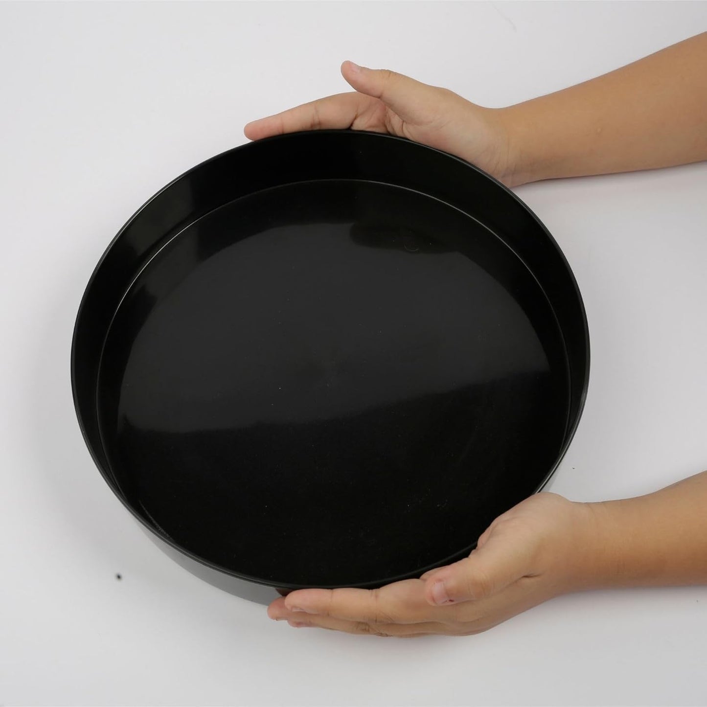 Marsrut 2Pcs Traditional Japanese Ikebana Suiban Pot: Round Plastic Bonsai Tray | Ikabana Vase Kit for Flower Frog, Branch, and Pebble Arrangement | Durable Bowl and Elegant Flower Container