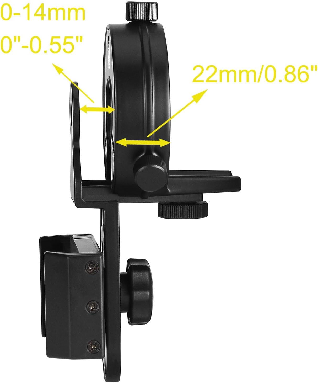 SOLOMARK Cellphone Mount for Vortex Bushnell Celestron Barska Spotting Scope Big Eyepiece Work with Binoculars Monocular Spotting Scope Telescope for Almost Smartphone