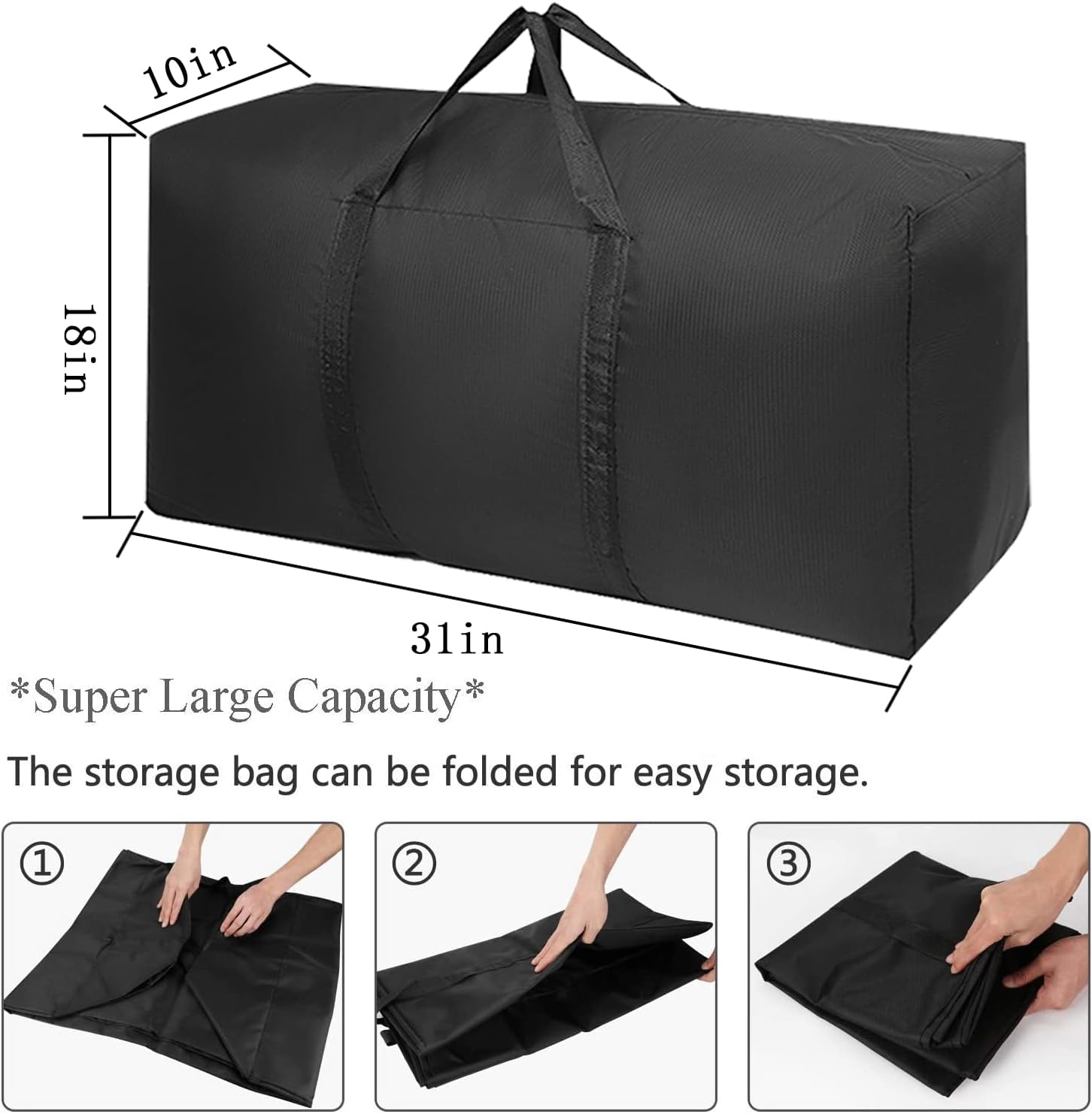 Extra Large Moving Bags with Strong Zippers & Carrying Handles, Storag