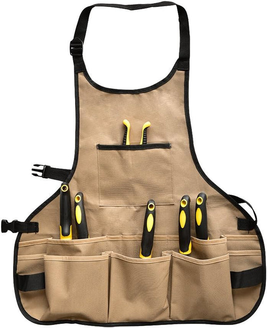 Garden Apron for Men Women with 14 Pockets, Gardening Tool Work Aprons