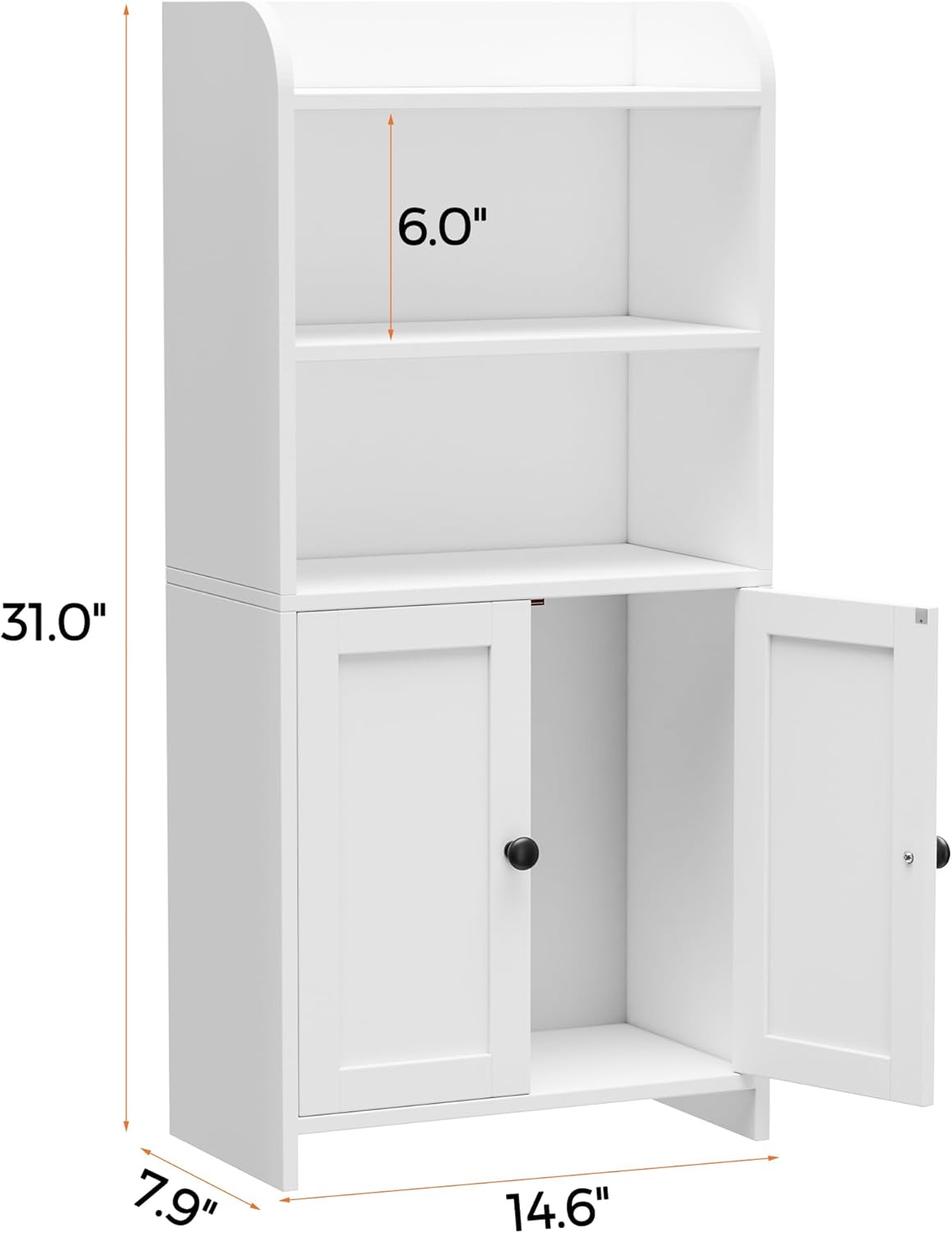 Homhedy Small Bathroom Storage Cabinet, Freestanding Toilet Paper Stor