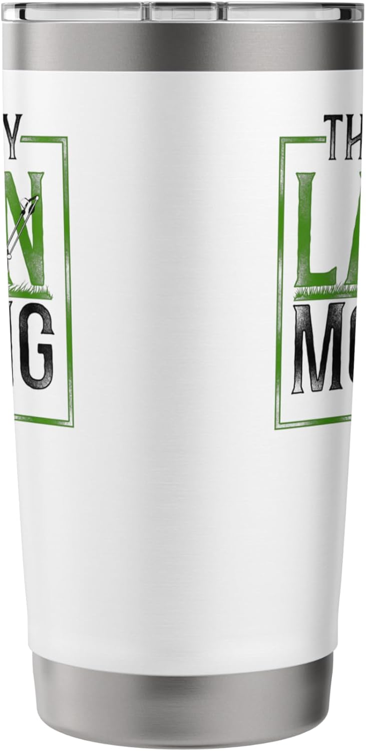 Lawn Mower Mowing Dad Father Landscaper Vintage This Is My Stainless Steel Insulated Tumbler