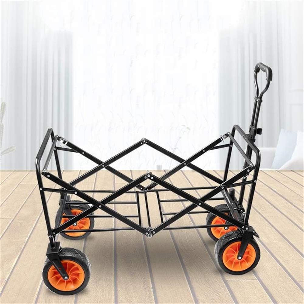 Outdoor Folding Trolley Folding Trolley Outdoor Shopping Cart 4 Wheels Camping Fishing Waterproof Fabric for Garden Gardening Camping