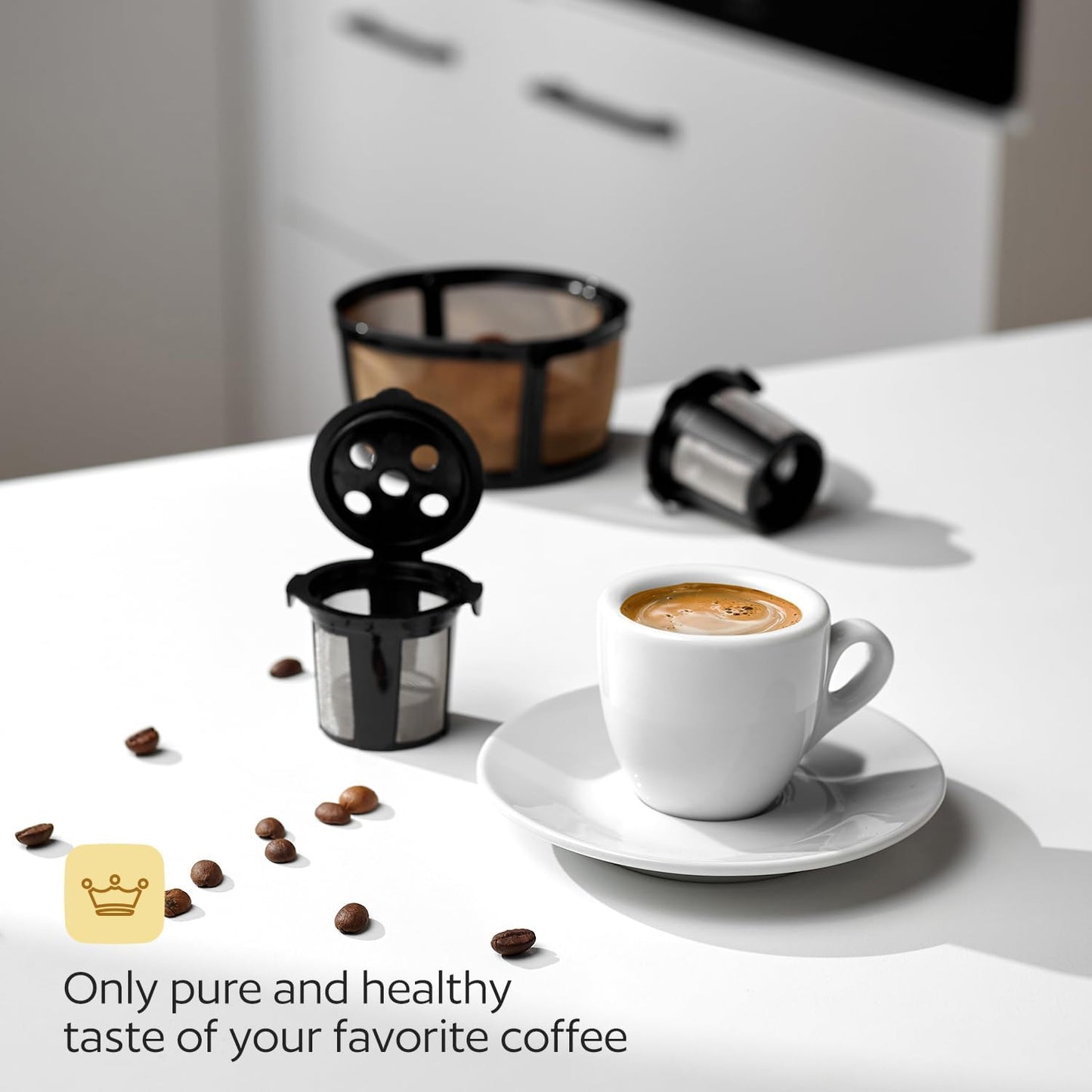 2 Reusable K Cups and Basket Coffee Filter for Keurig K-Duo Hot & Iced