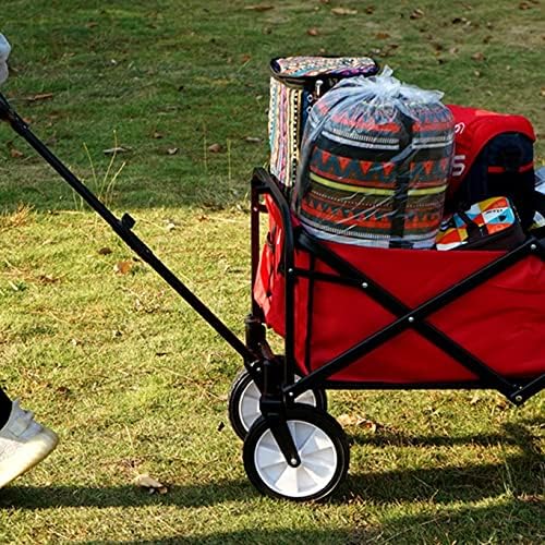 JSEIAJB Portable Utility Wagon Home Garden Wagon Cart with Storage Bas