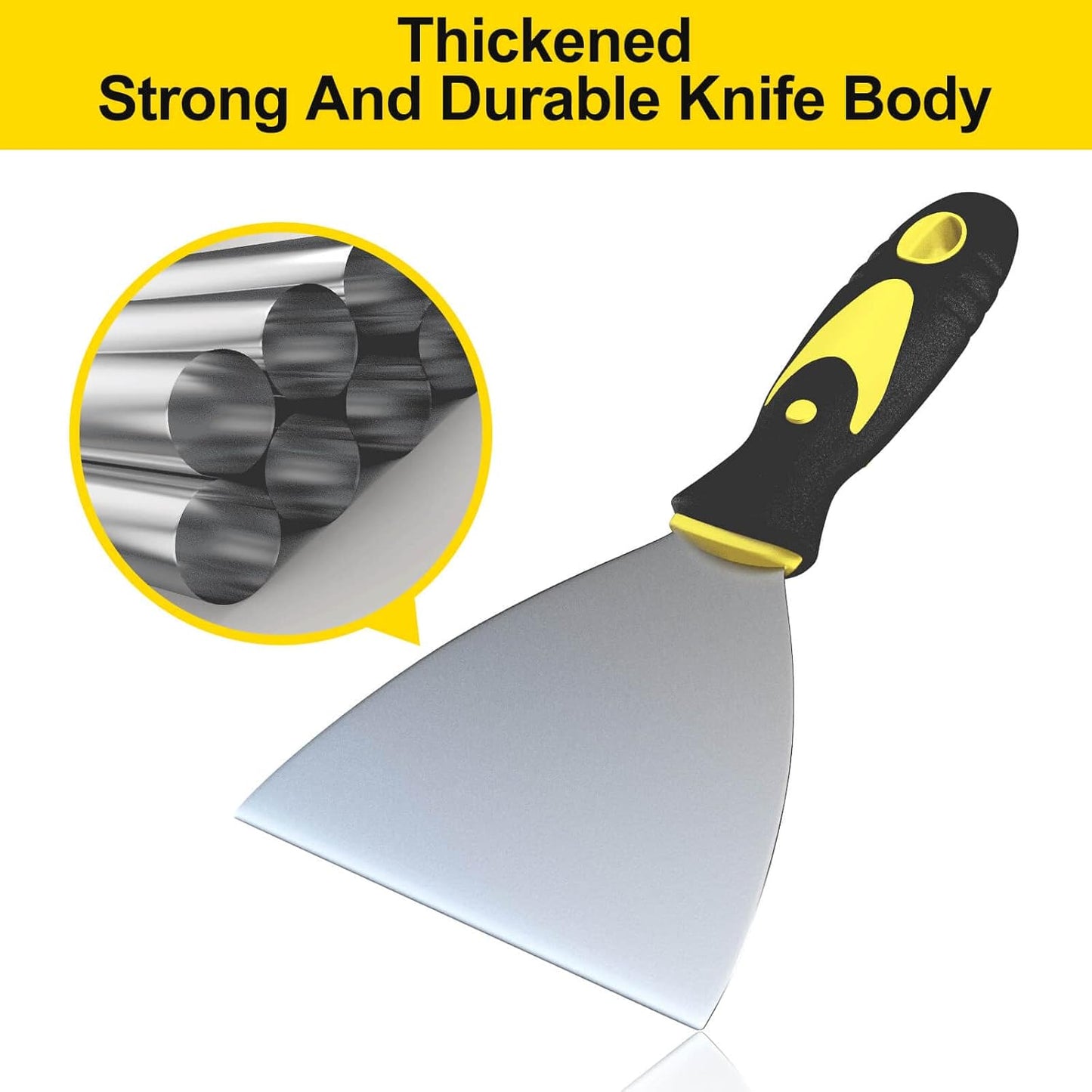 5Pcs Putty Knife, Set, 1" 2" 3" 4" 5" Scraper, Spackle Knife, Paint Sc