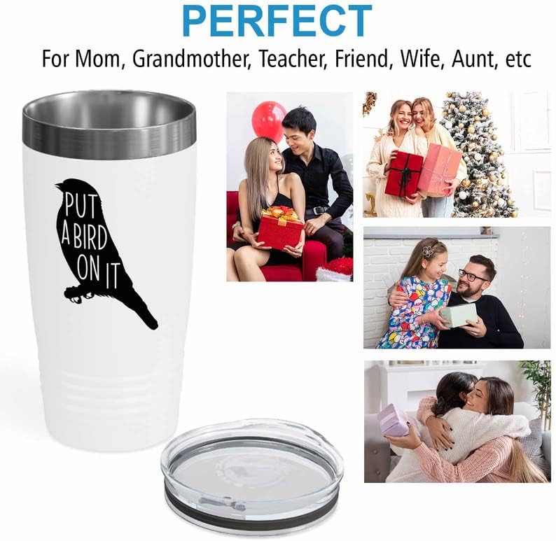 Bird Lover White Edition Viking Tumbler 20oz - Put a Bird on it - Humm
