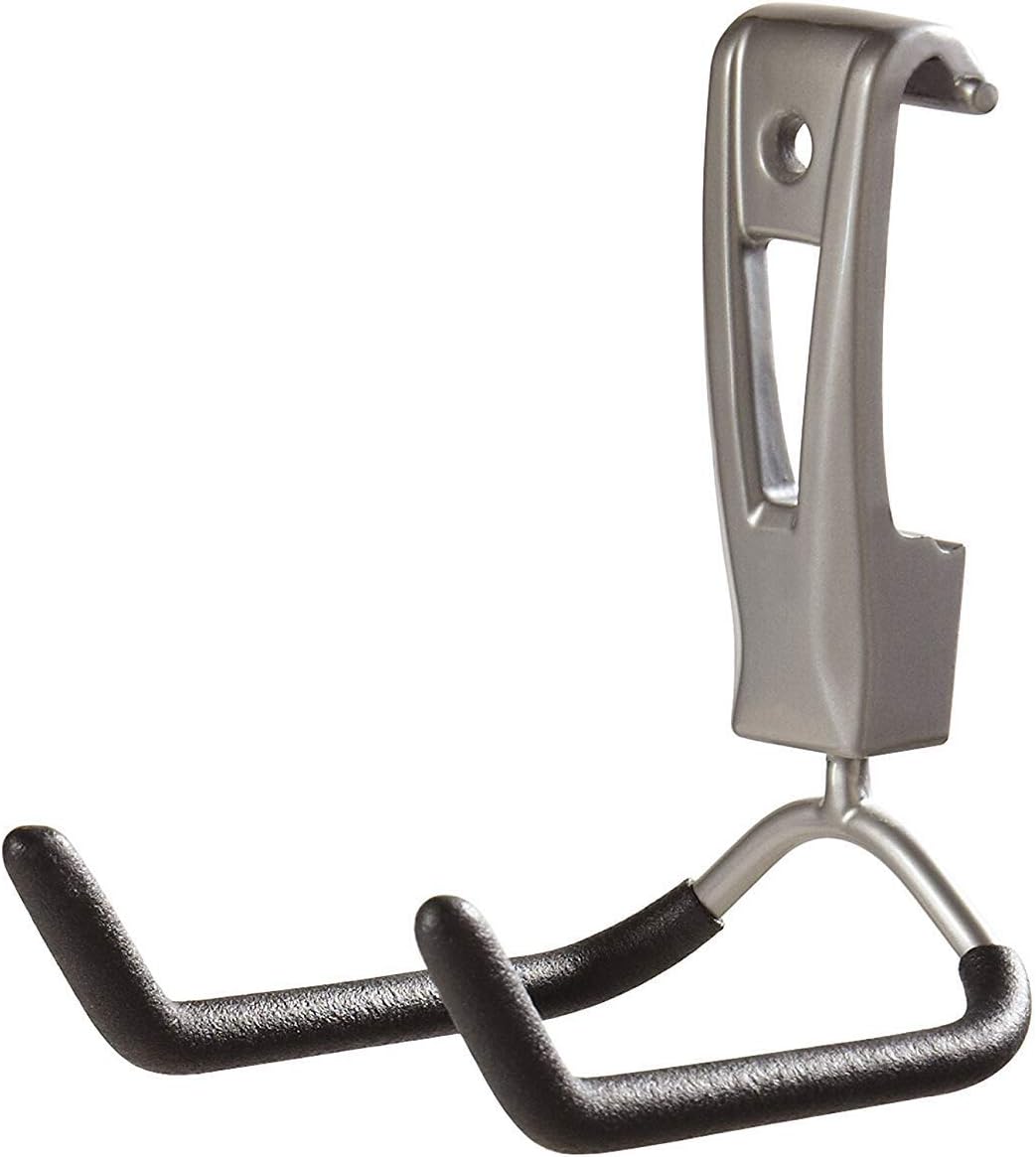 Rubbermaid Fasttrack Wall Mounted Garage Storage Utility Multi Hook for Tools, Chairs, Hose, Equipment, and Other Items, Supports 25 Lbs Each (6 Pack)