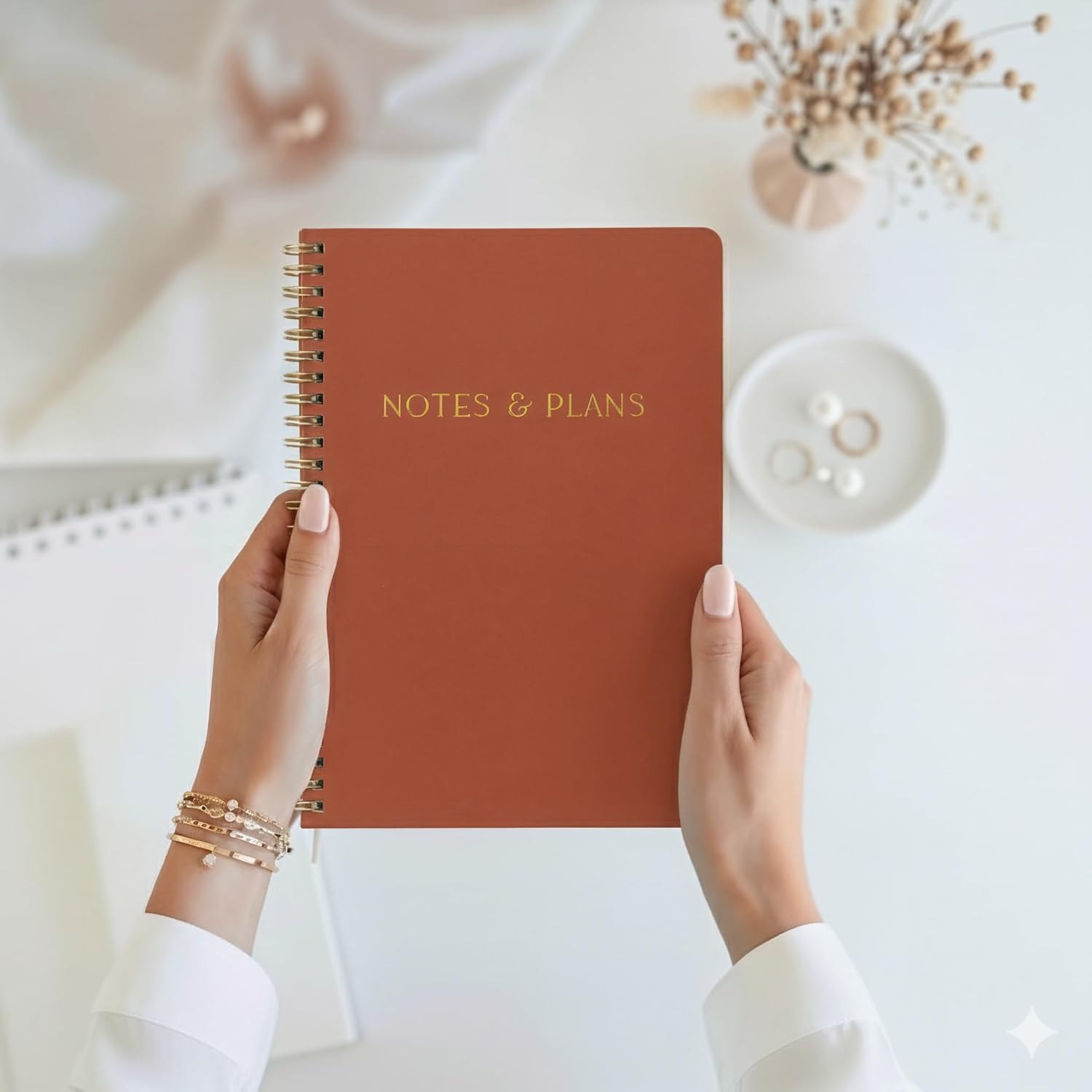 Beautiful Daily Planner And Notebook With Hourly Schedule - Aesthetic 