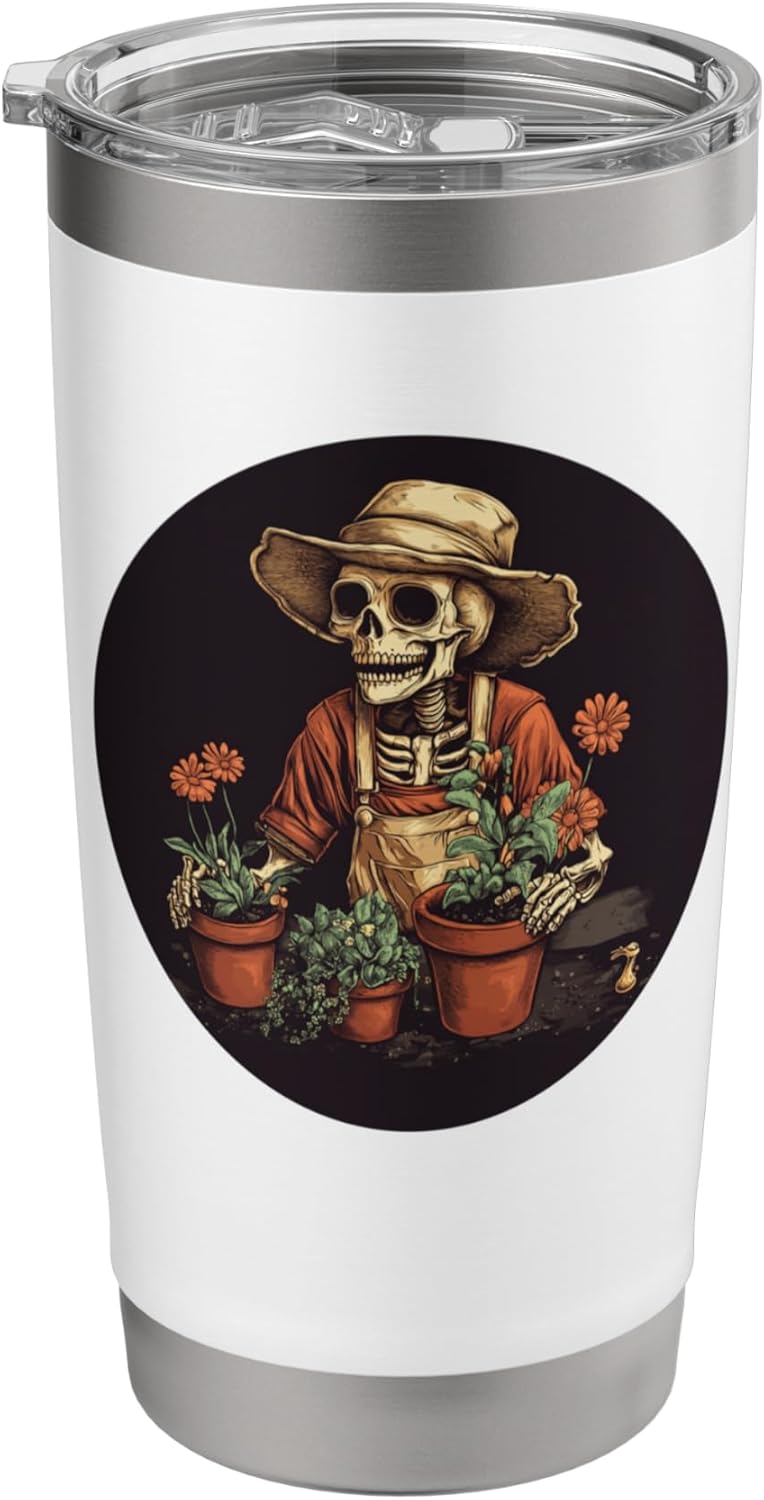 Skeleton with Garden Tools for a Funny Style Stainless Steel Insulated