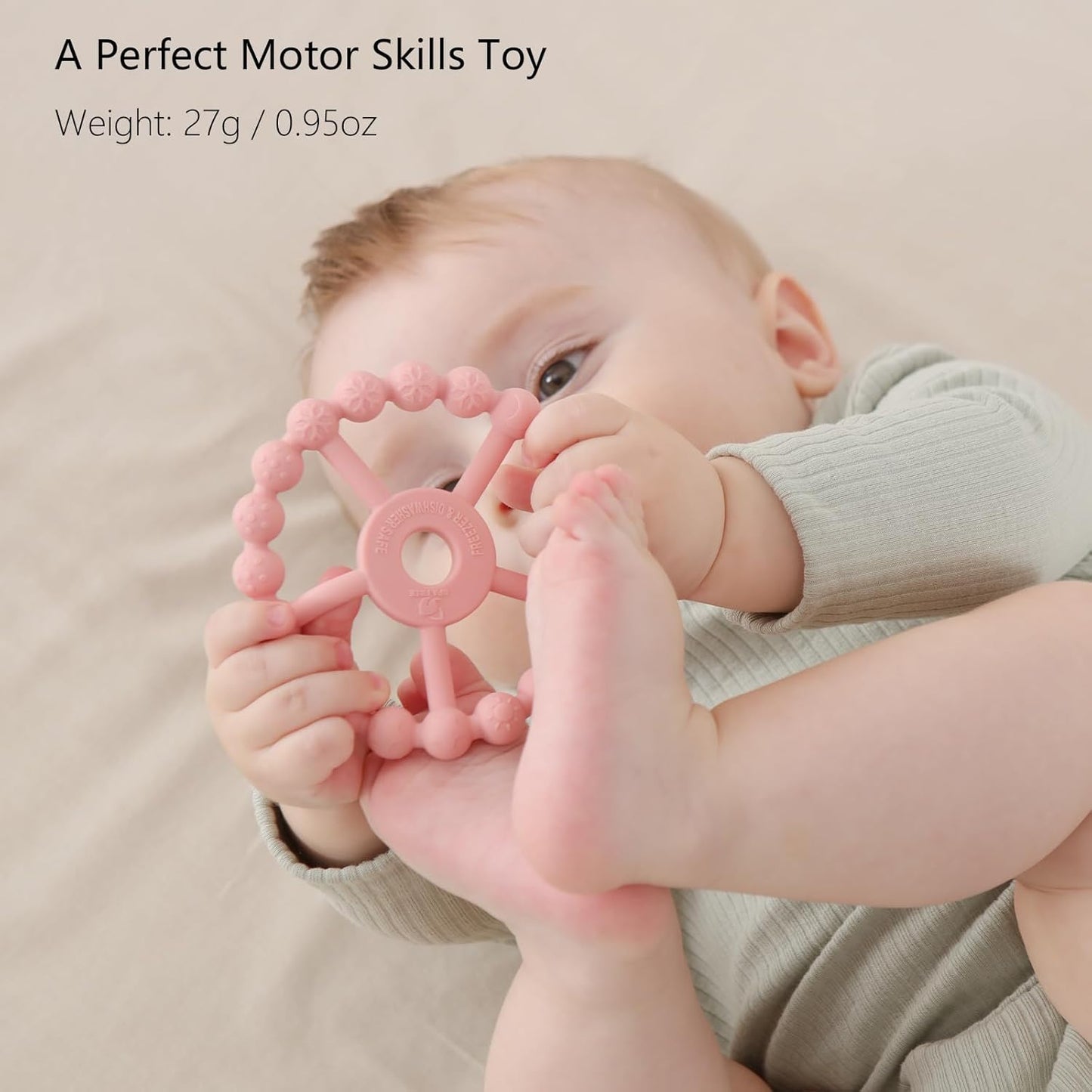 3 Pack Ring Teether Baby Infant Toys, Baby Essentials, Silicone Teethi