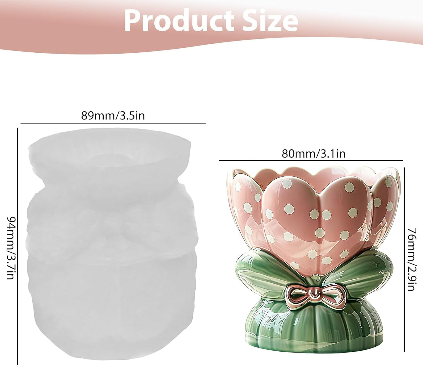Flower Bouquet Planter Resin Molds, Floral Pen Container Makeup Organizer Candle Jar Silicone Molds, Epoxy Resin Casting Mold for Handmade & DIY Crafts, Perfect for Birthday Women Gift Home Decor