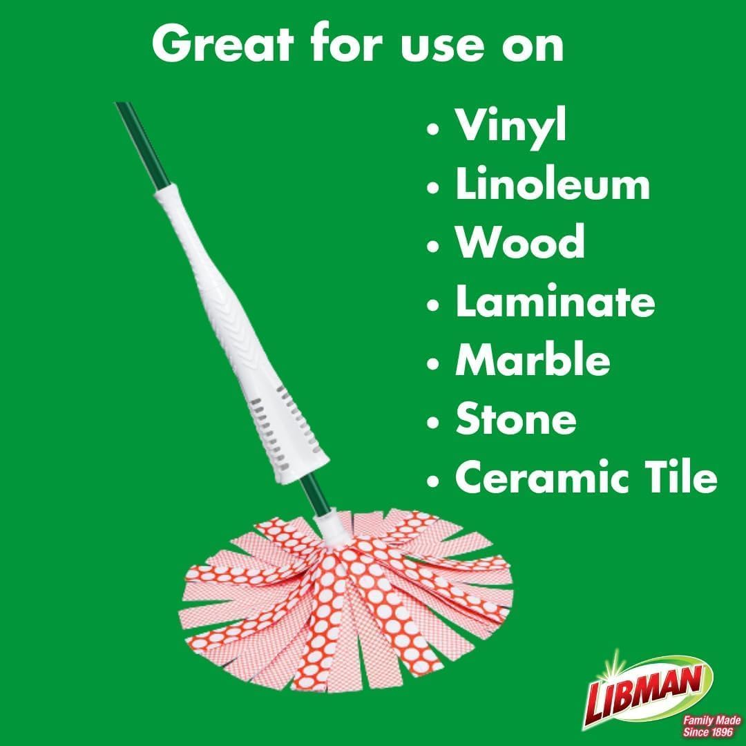 Libman Wonder Mop Head Replacement | Absorbent Microfiber | Self Wring