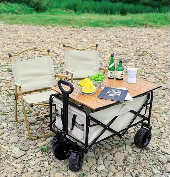 Collapsible Wagon Cart with Wheels Foldable Folding Wagons Carts Silen