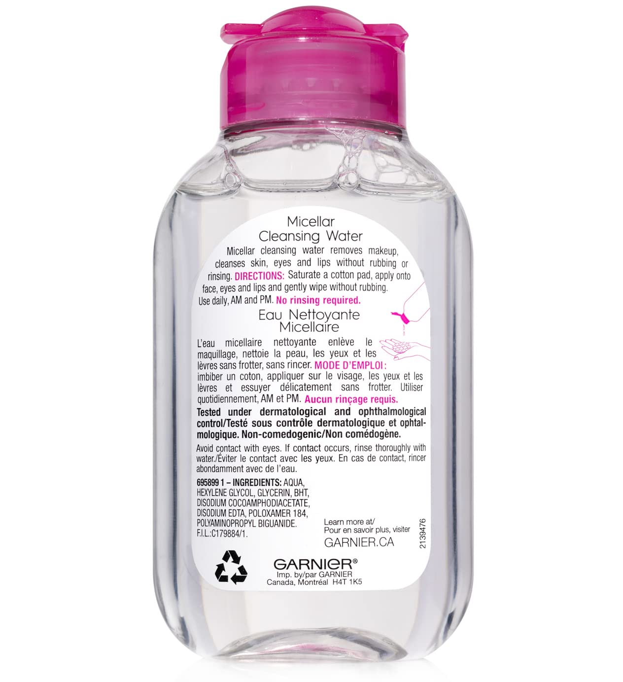 Garnier Micellar Cleansing Water, All-in-1 Makeup Remover and Facial C