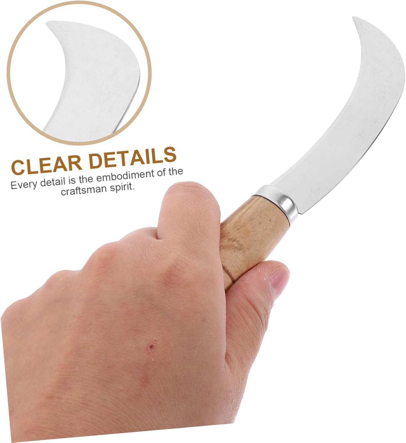 BESTOYARD Stainless Steel Fruit Knife Curved Pineapple Cutter Multifun