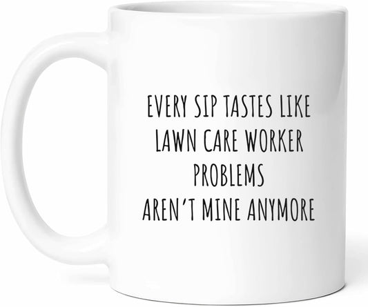 Funny Retirement Lawn Care Worker Mug - Gardening Expert Coffee Cup - Funny Gift From Family - Designer Tea Mugs - Specialist Cups - 11 Oz Ceramic Gifts For Retired Gardeners, Birthday, Him, Her