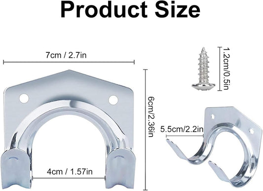 5 Pack Hanger Hooks Set with Screws, Wall Mounted Tool Hangers Garage Storage Hooks for Garage Shed Hanging Bracket Garden Tools