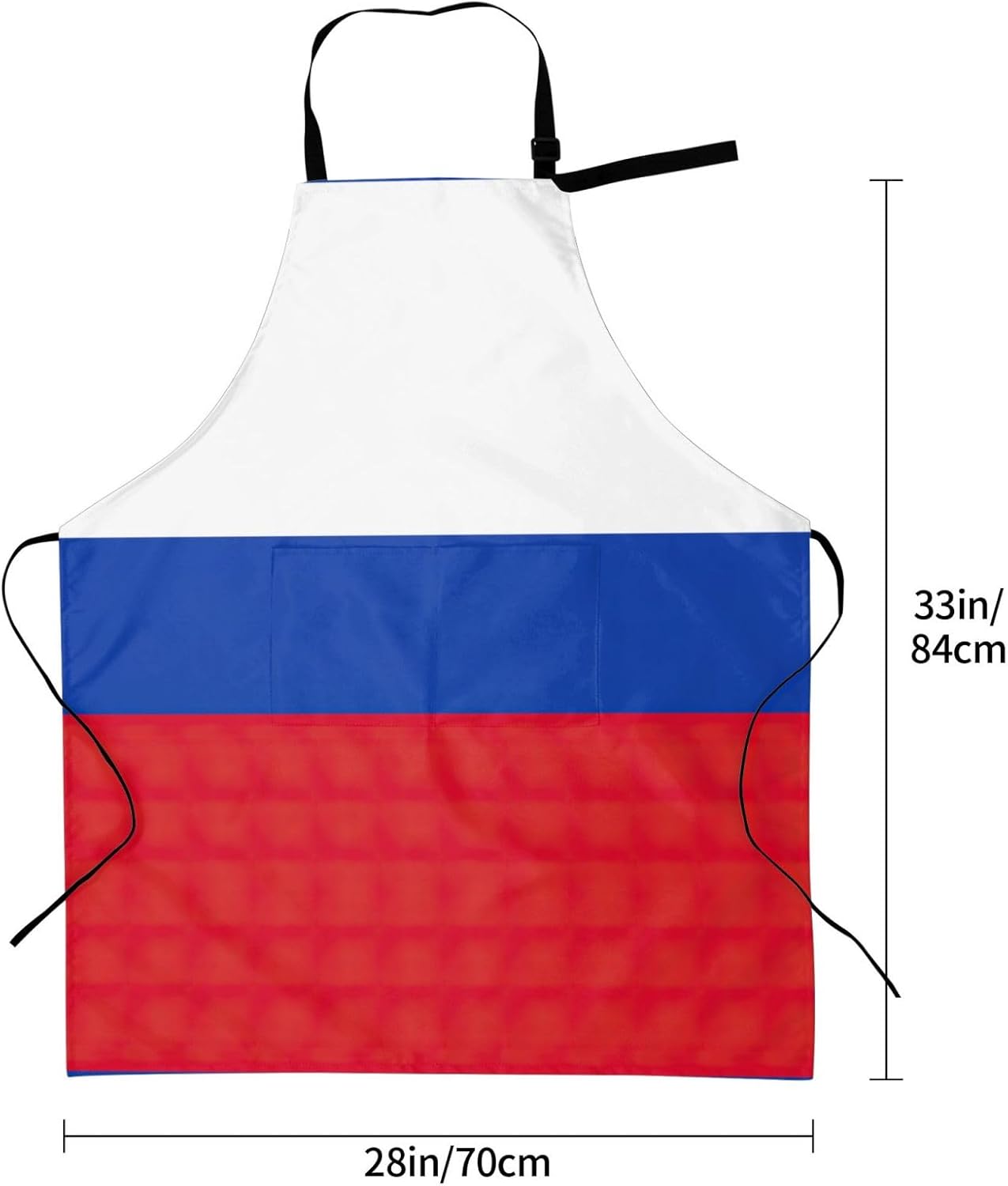 Russian Flag print Waterproof chef's apron with pocket apron for kitch