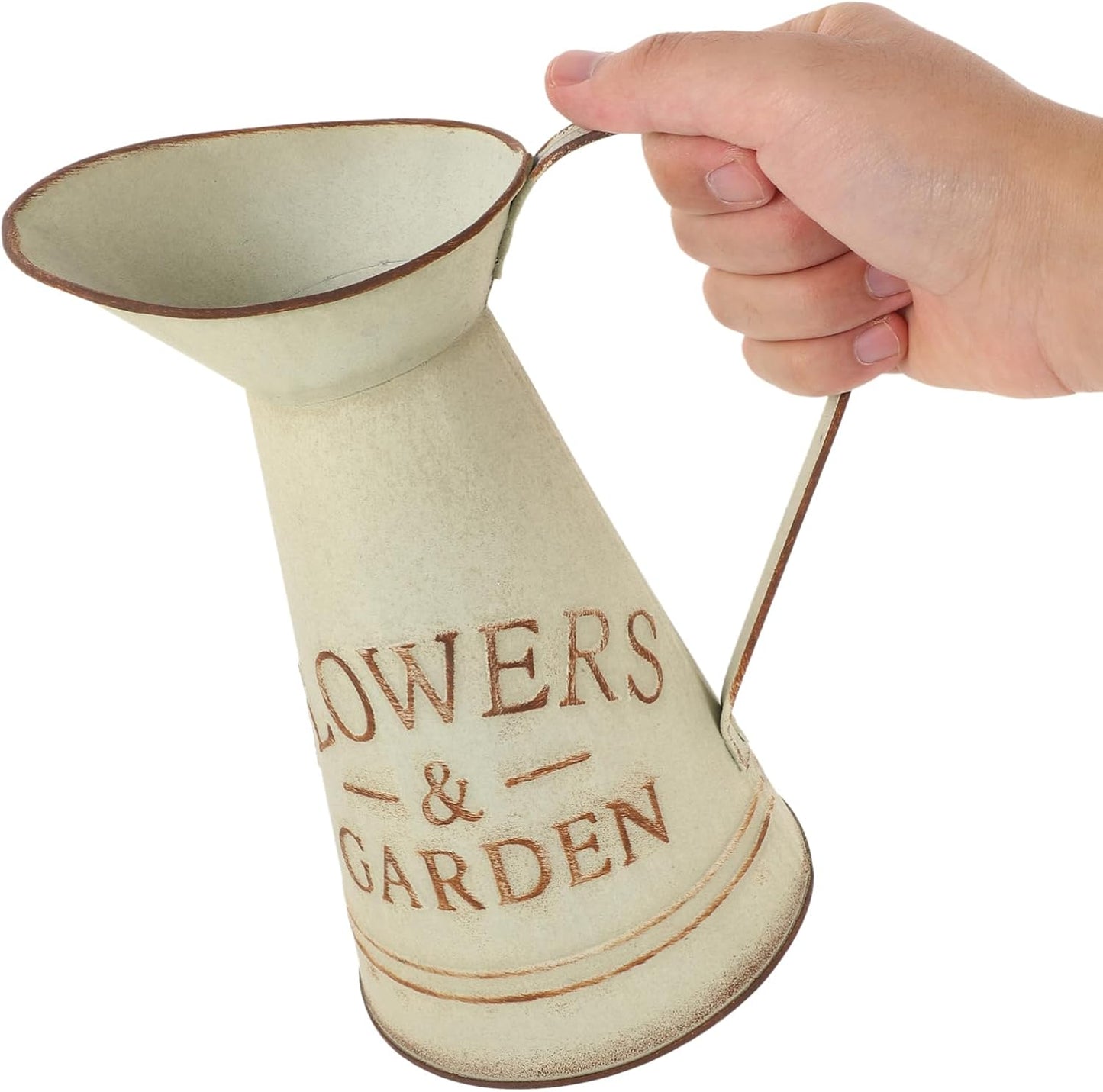 Milisten Vintage Metal Flower Pot for Retro Style Desktop Container fo