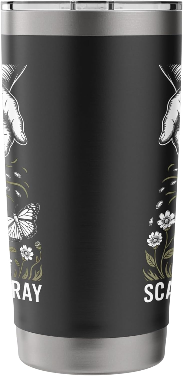 Scatter & Pray Wildflower Seed Bombing Garden Design for Stainless Steel Insulated Tumbler