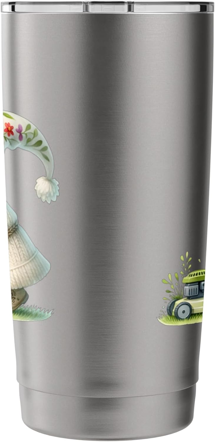 Funny Lawn Care Gnome Graphic For Gardeners And Lawn Lovers Stainless Steel Insulated Tumbler