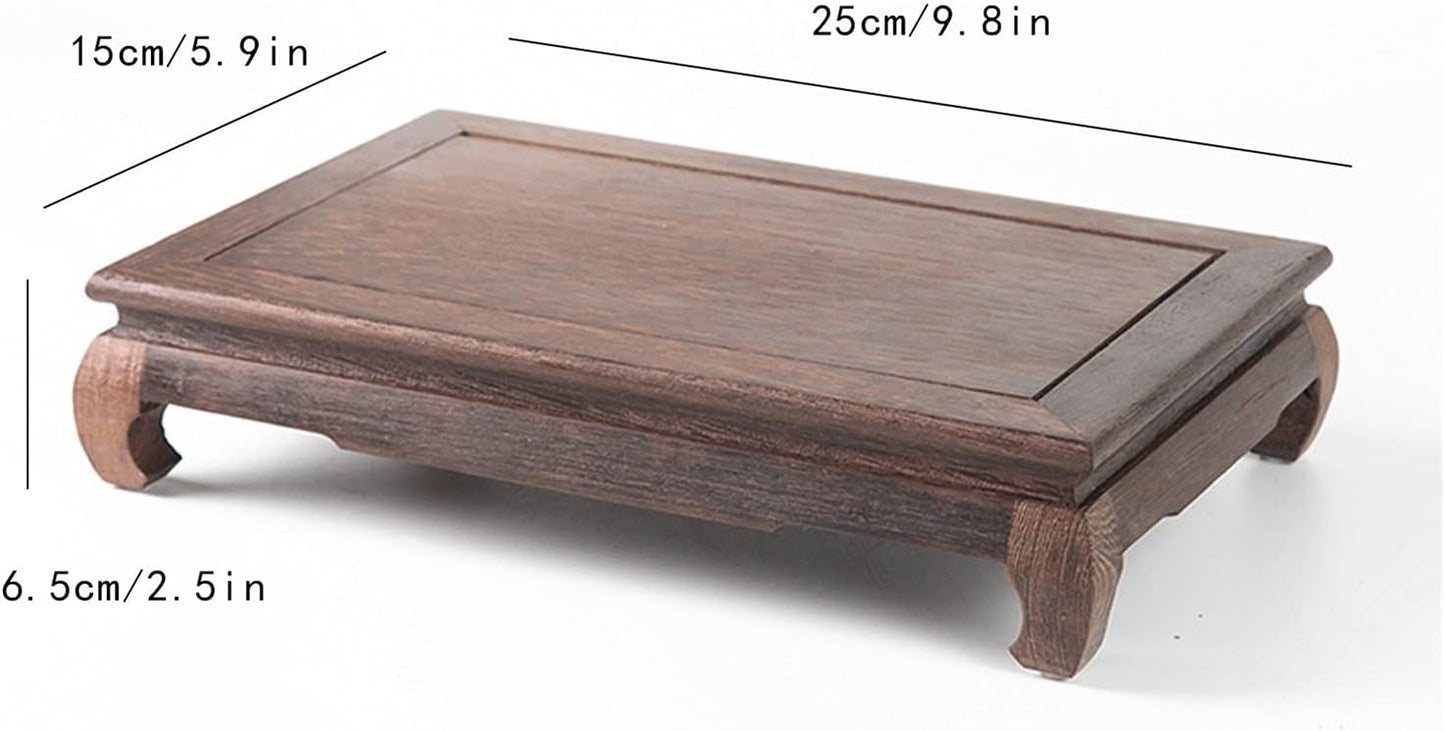 Wooden Vase Base Wooden Vase Base Plant Stand for Indoor Outdoor Plants Flower Holder Stand for Home Decor Wooden Bonsai Base 2.5 Inch High Wooden Vase Stand (Size : 25cm)