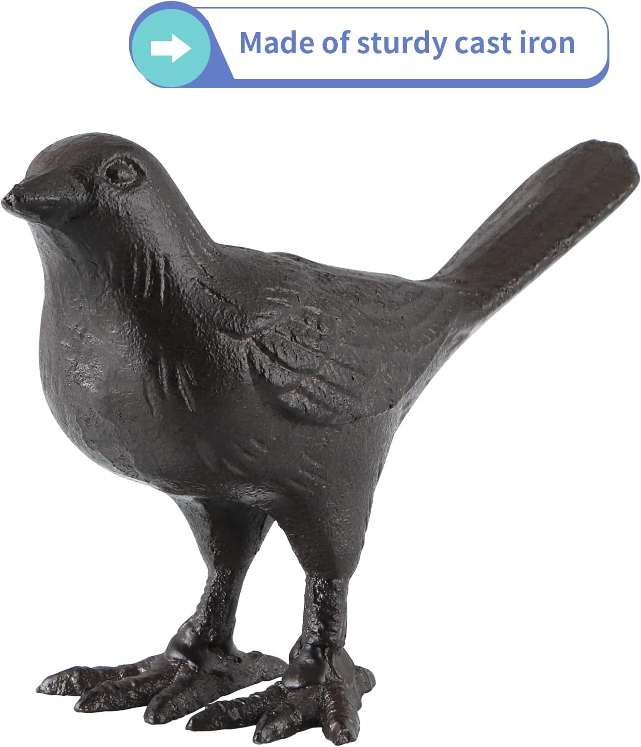 MOLIGOU Cast Iron Bird Figurine, Bird Statues Home Decor, Decorative Dove Sculpture Ornament for Farmhouse, Shelf