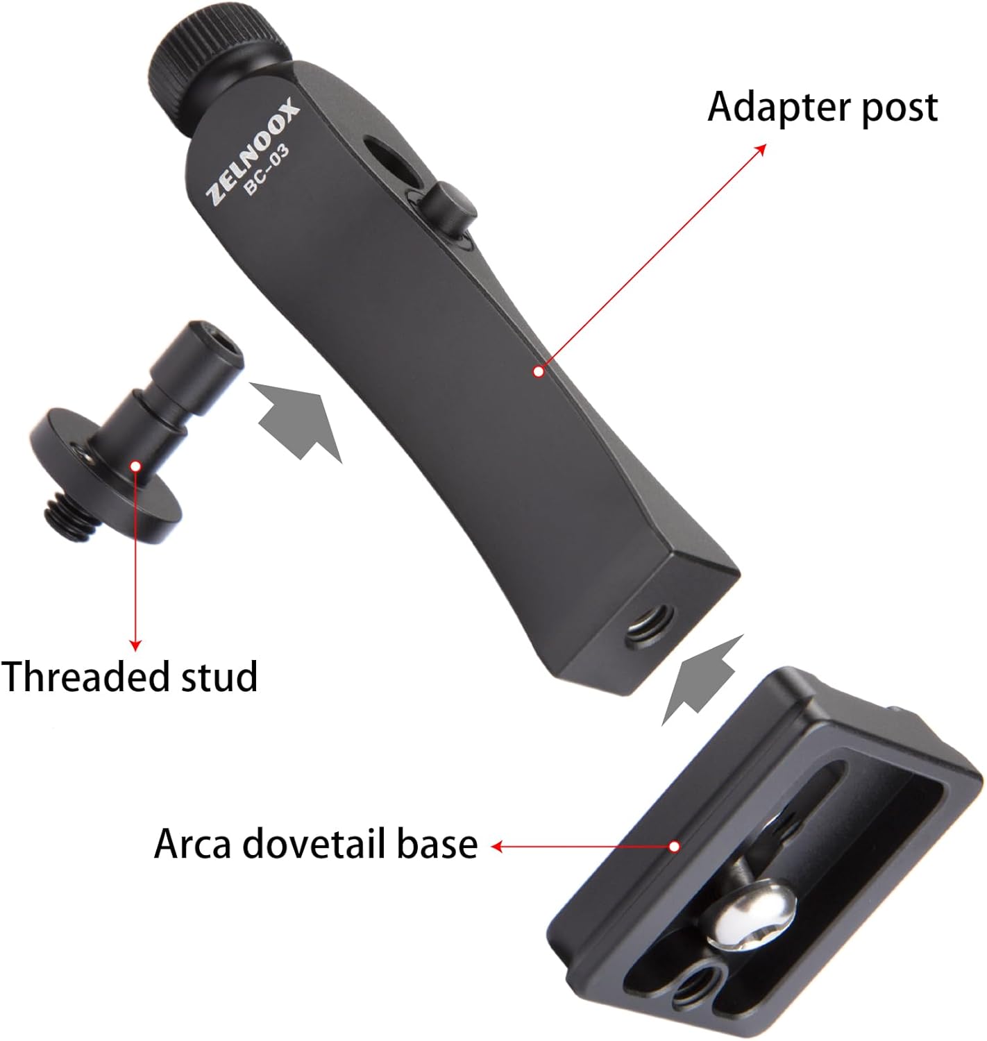 Binocular Tripod Adapter | Quick Release, 1/4"-20 Thread & Arca-Dovetail, CNC Aluminum, Anti-Drop, Fits Most Binoculars