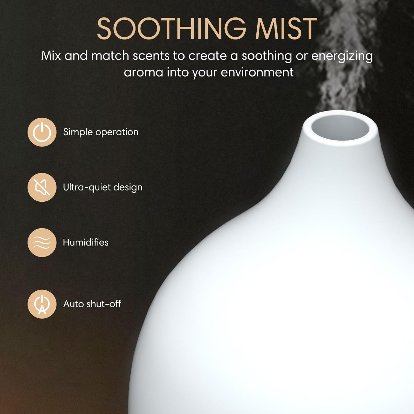 SALKING Essential Oil Diffuser (Set of 2), 100ml Small Aromatherapy Di