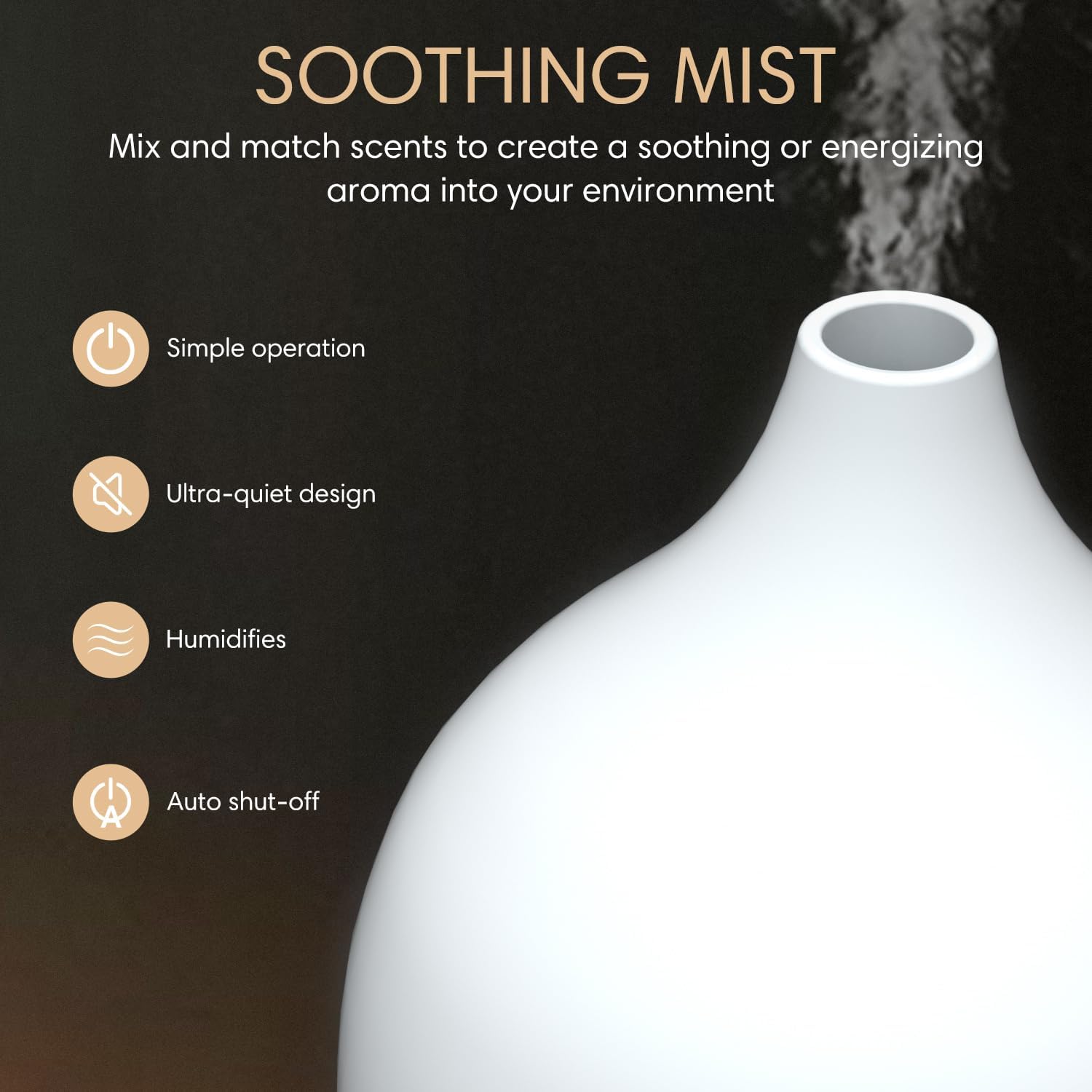 SALKING Essential Oil Diffuser (Set of 2), 100ml Small Aromatherapy Di