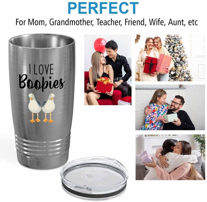 Bird Lover Silver Edition Viking Tumbler 20oz - Love Boobies - Humming