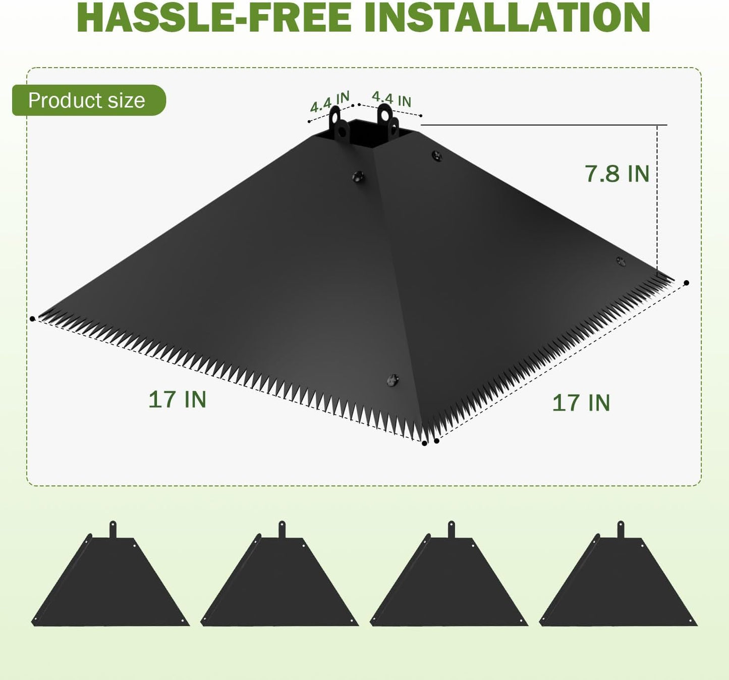 Odies Metal Squirrel Proof Baffle for Bird Feeders, 4x4 Post Squirrel 