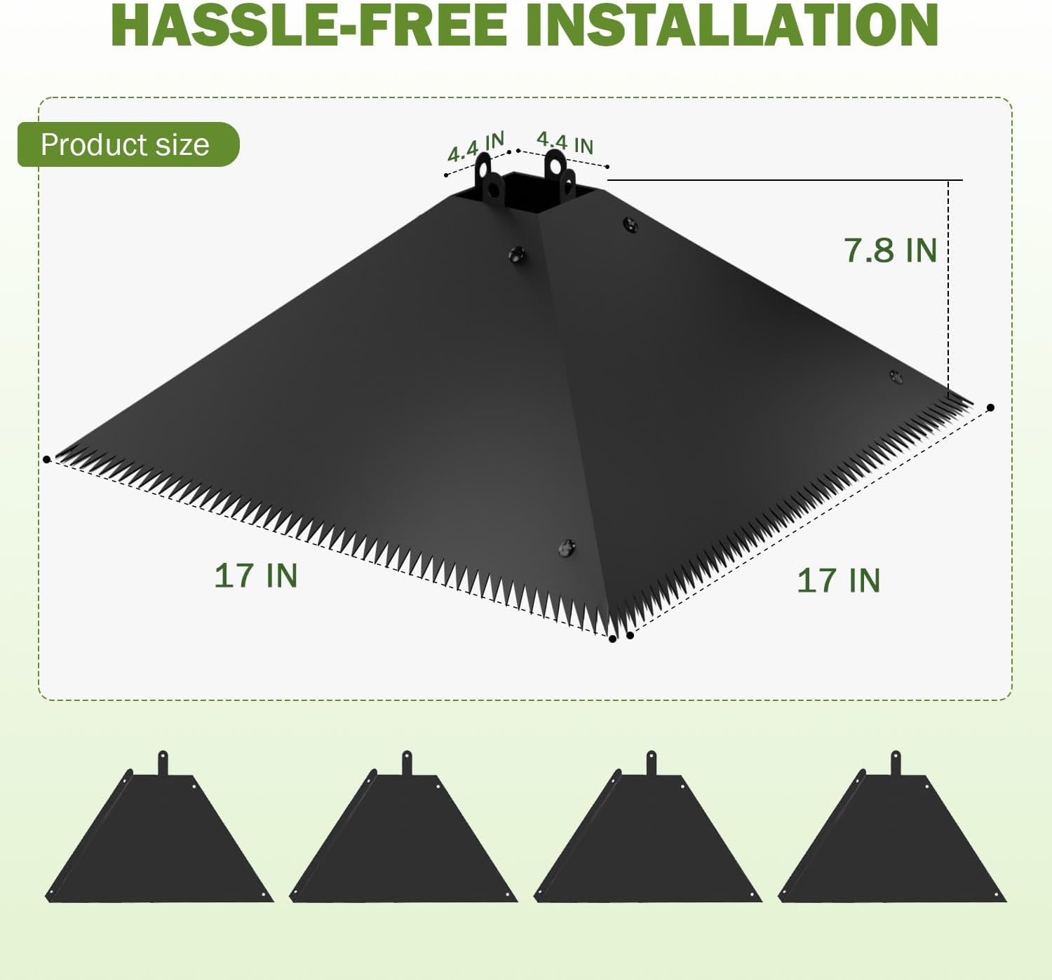 Odies Metal Squirrel Proof Baffle for Bird Feeders, 4x4 Post Squirrel 