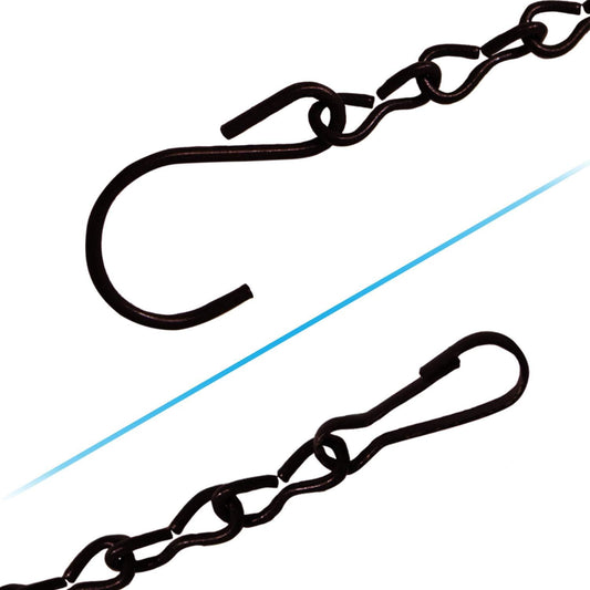 Blue Donuts Hanging Chain for Bird Feeder, Hanging Planter, Multipurpose Chain Extension, Oil Rubbed Bronze, Pack of 12 – Four 14.5 Inch, Four 26.5 Inch, Four 38.5 Inch – Total of 318 Inches, Metal