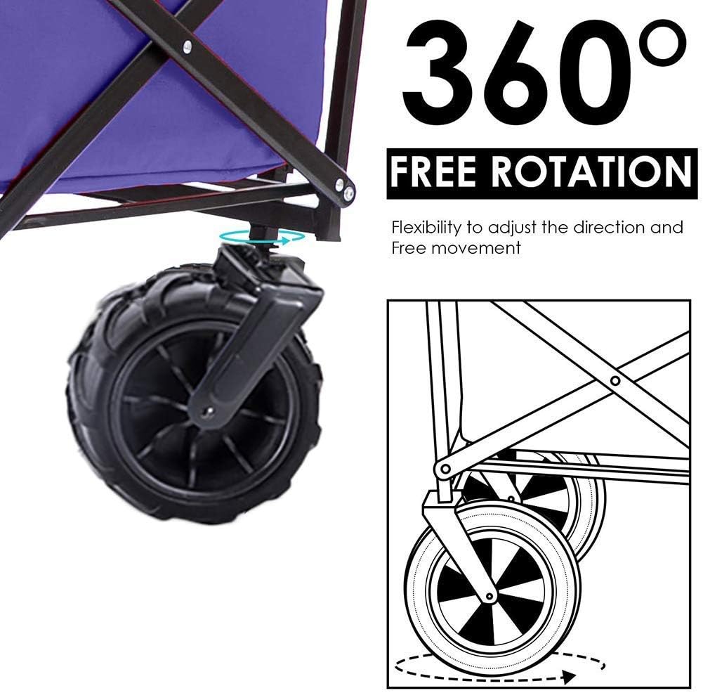 Garden Trolley Foldable Cart Heavy Duty Festival Trolley Pull Wagon Tr