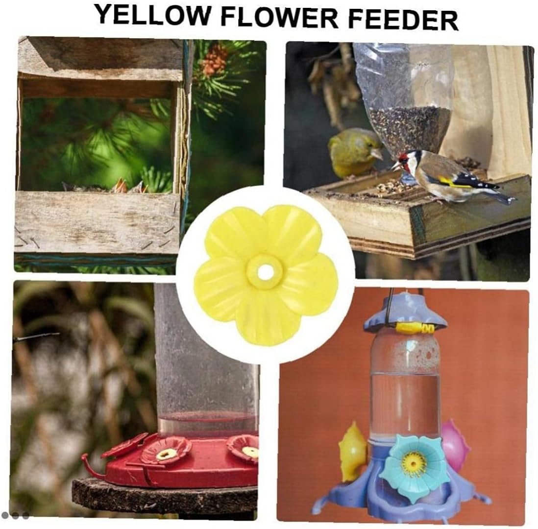 12pcs Birds Replacement Flowers Yellow Feeder Replacement Flower Flowe