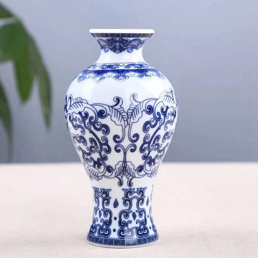 ECYC Wall Hanging Flower Pots Chinese Blue and White Porcelain Vases Home Decor