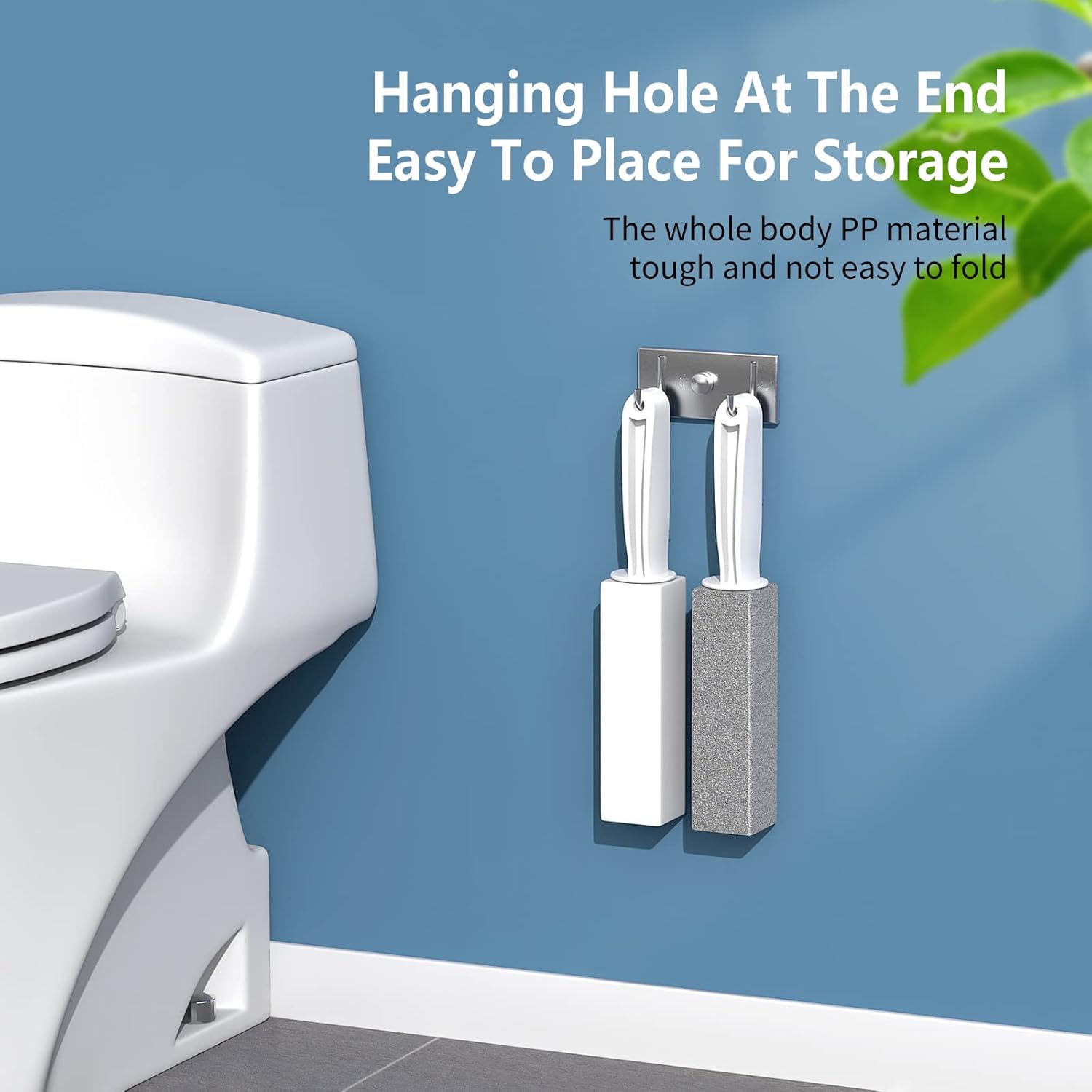 Toilet Bowl Cleaner Pumice Stone -Hard Water Stain Remover with Ergono