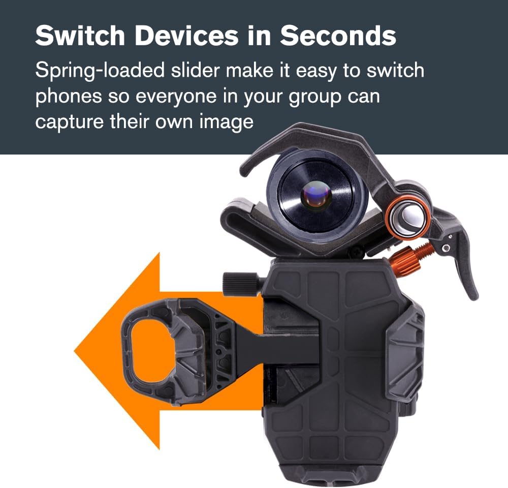 Celestron – NexYZ – Universal Smartphone Adapter for Telescope, Binoculars & Spotting Scopes – 3-Axis Precision Alignment – Capture Images & Video Through Your Optics – Compact and Travel-Friendly