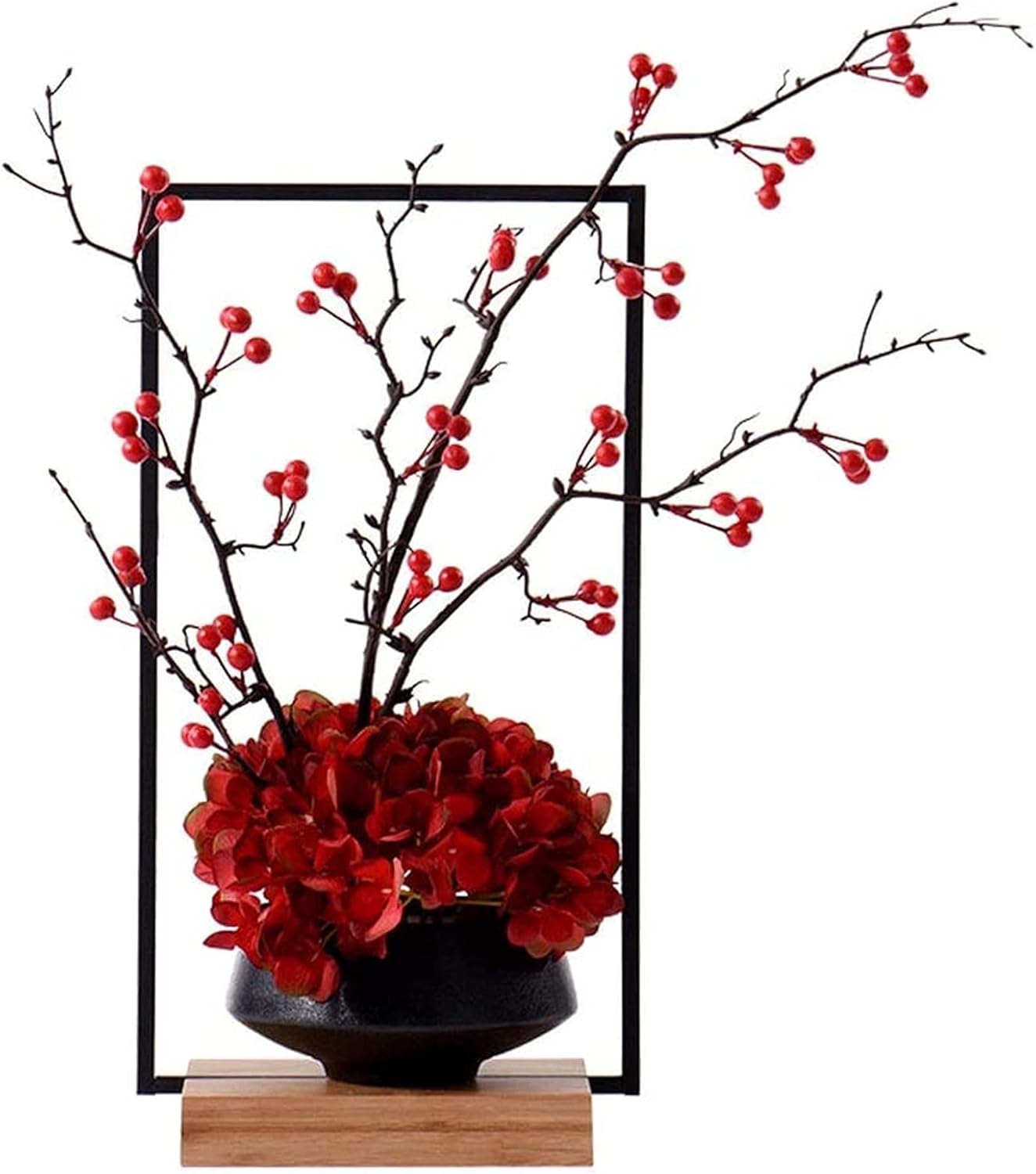 Zen Simulation Flower Pots Plant Villa Hotel Home Wrought Iron Flower Stand Flower and Fruit Ceramic Bonsai Artificial Bonsai Artificial Plant Artificial Flower