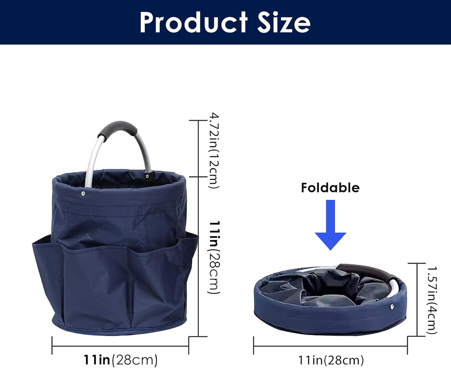 Collapsible Baskets with Handles, Multifunctional Storage Boxes for To