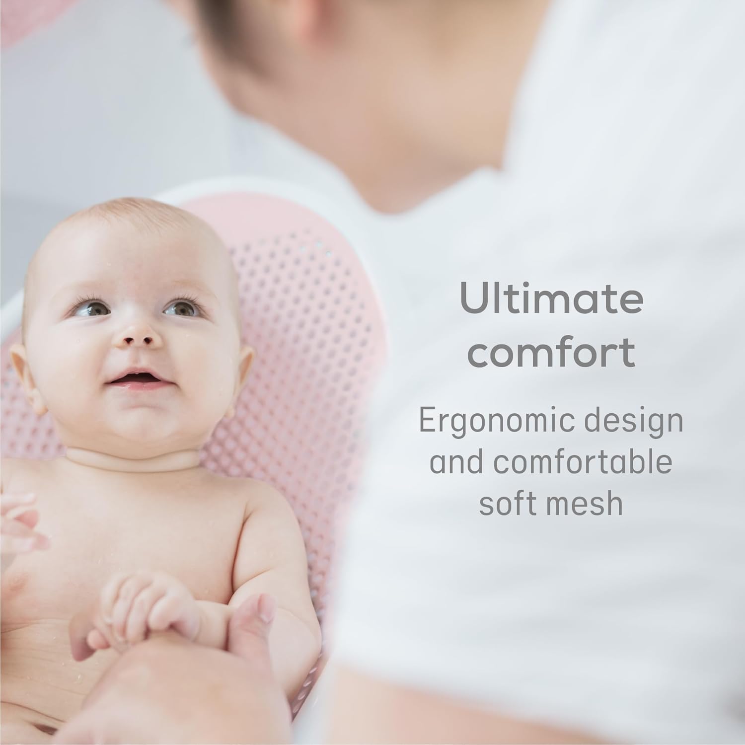 Angelcare Baby Bath Support (Pink) | Ideal for Babies Less than 6 Mont