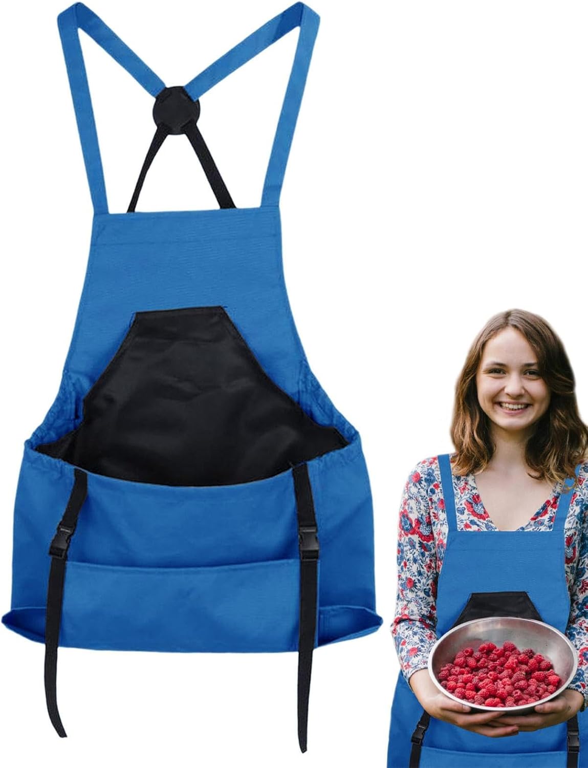 Farm Gardening Apron, Fruit Picking Utility Clothing, Large Pocket Cro