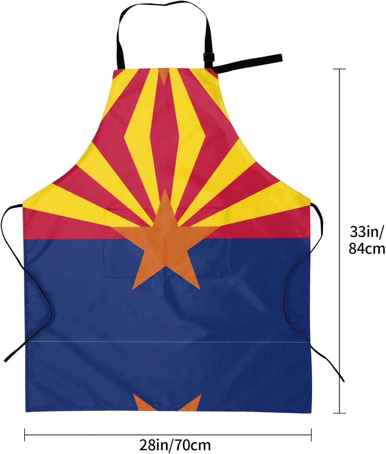 Arizona Flag print Waterproof apron with pocket adjustable cooking apron for adult kitchen bibs to bake