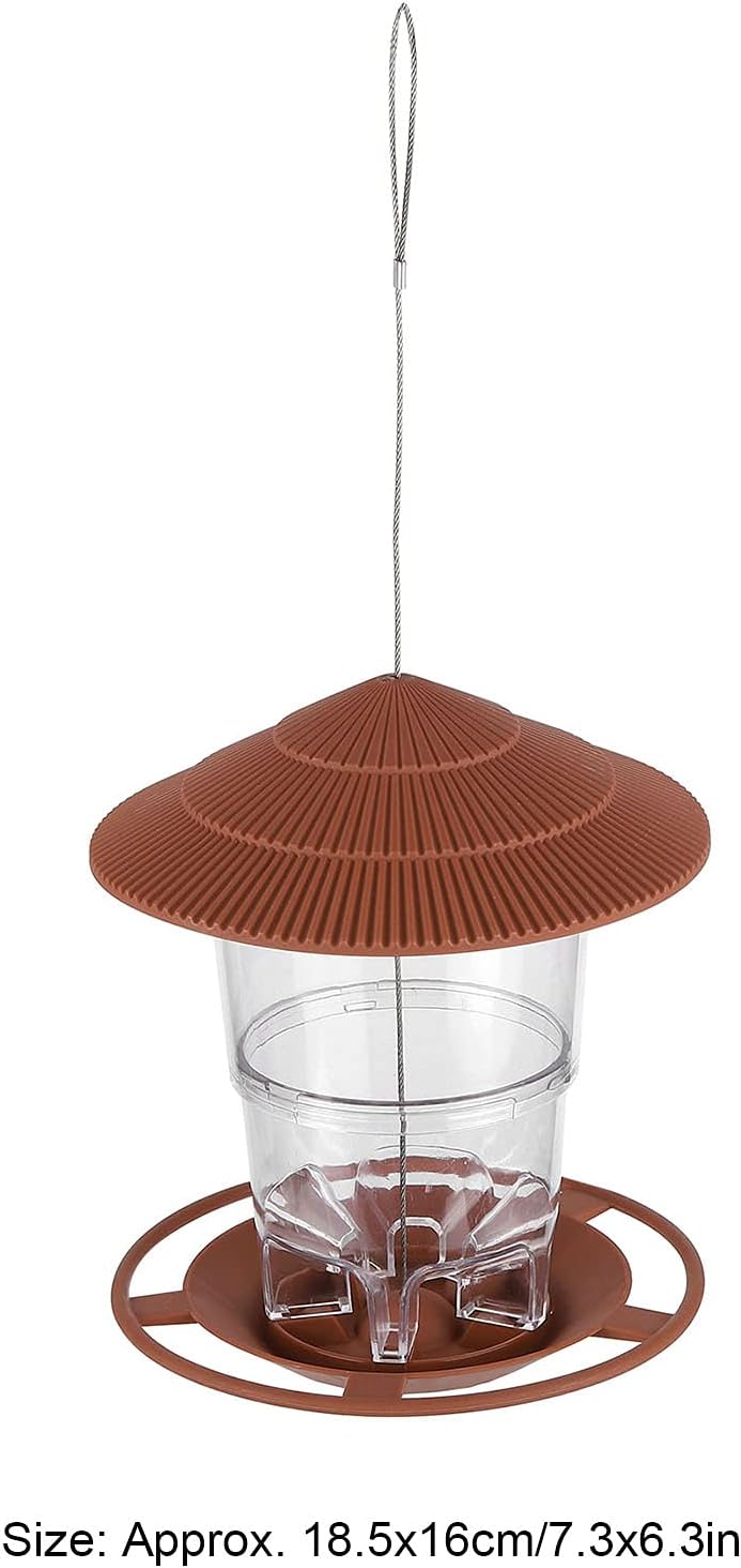 ZJchao Wild Bird Feeder Durable Hanging Foldable Bird House for Garden Patio, 1L Capacity, Suitable for Small Birds